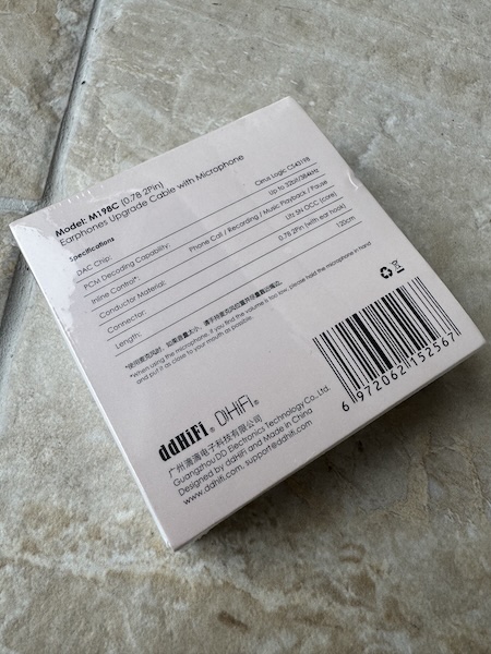 Back of Box with Specifications