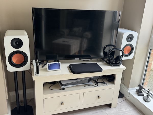 Front room setup with grills off