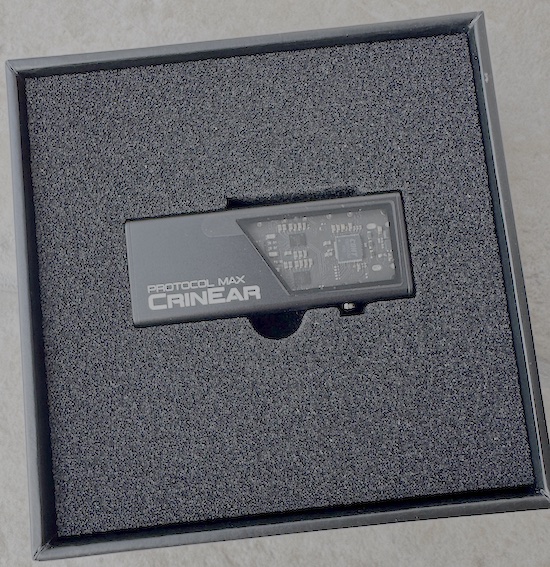 Open box with device