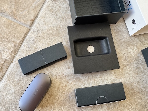 Box contents laid out