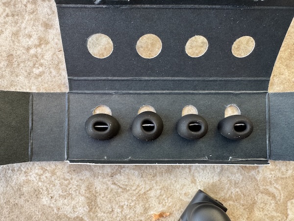 Eartips now visible showing decent selection