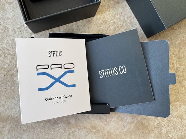 Open box with manual visible