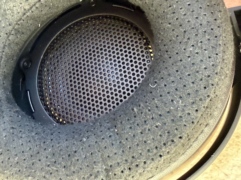 earpad with driver visible