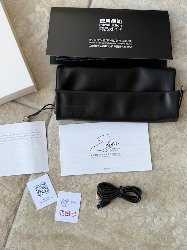 box contents laid out