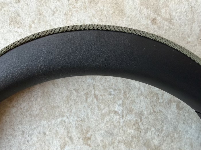 headband pad showing depth and on-head comfort