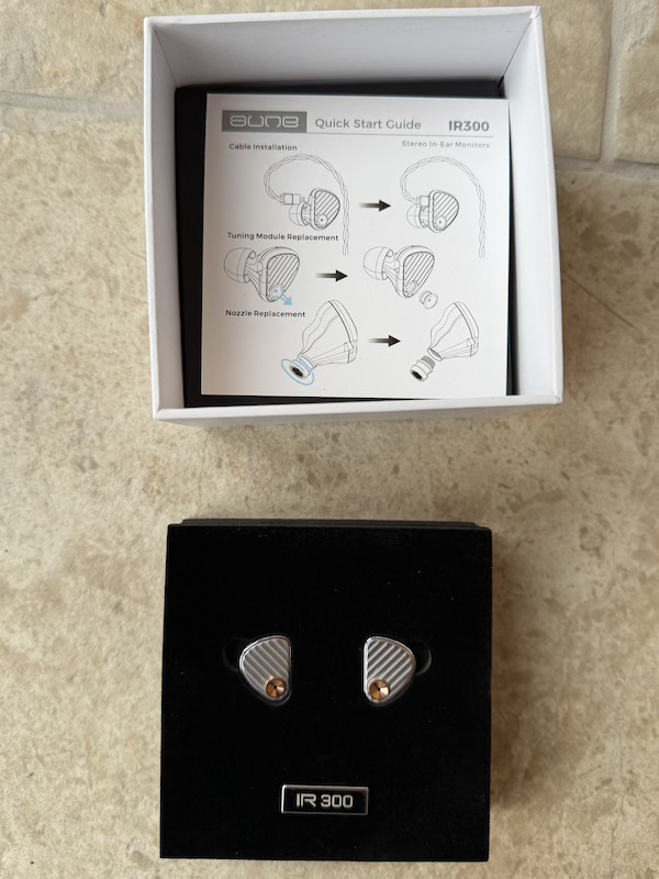 open box showing quick start guide