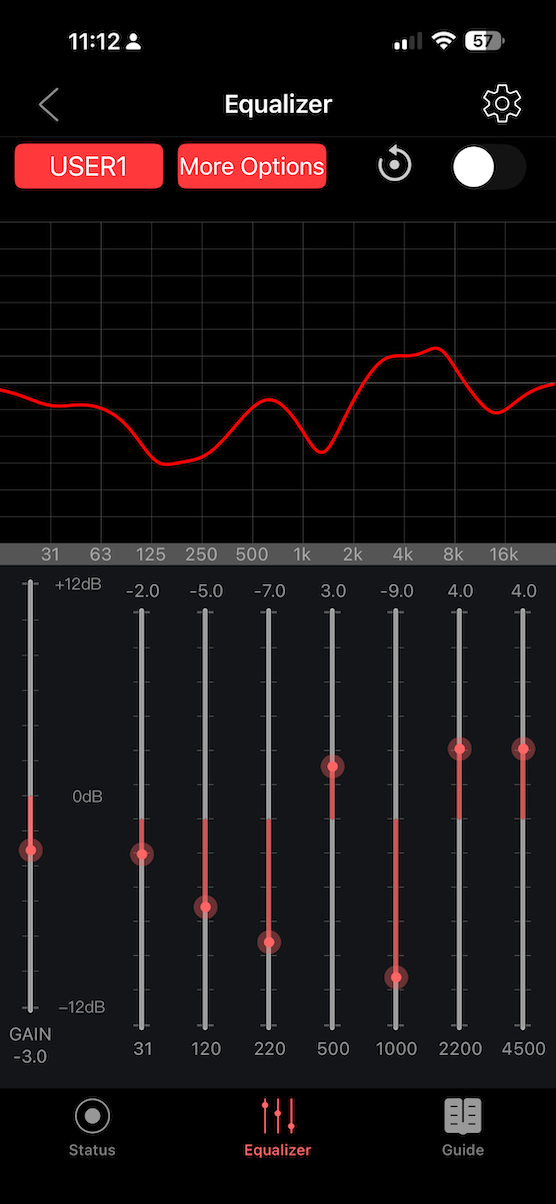 default eq view with decent anc-off tuning
