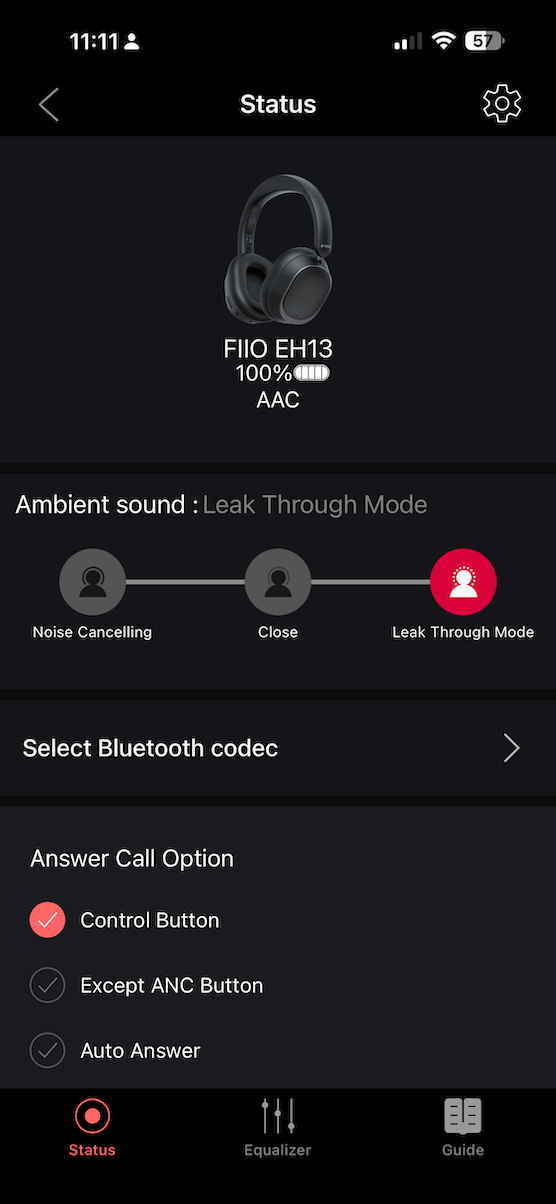transparency mode shown as leak-through mode