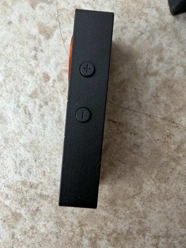 Side view with buttons