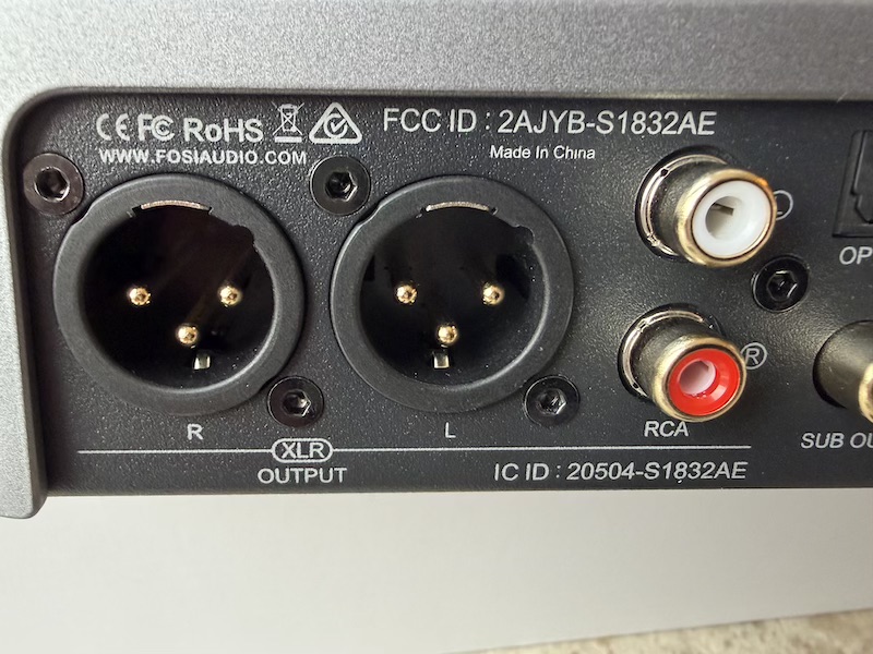 back connections — XLR and RCA outputs