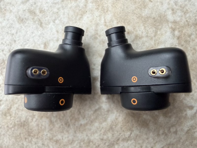 shells viewed from top showing alignment indicators