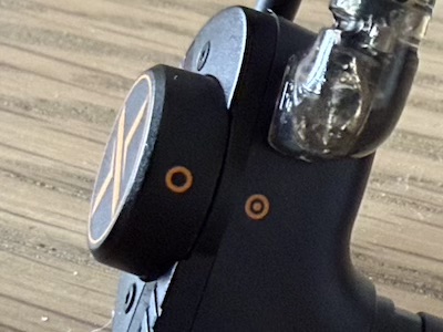 close-up of tuning dial