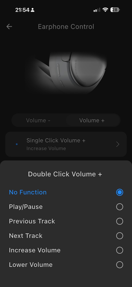 button and gesture configuration