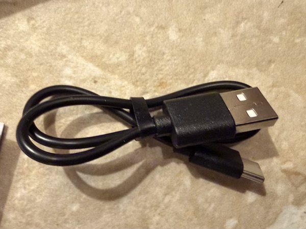 the USB-C charging cable