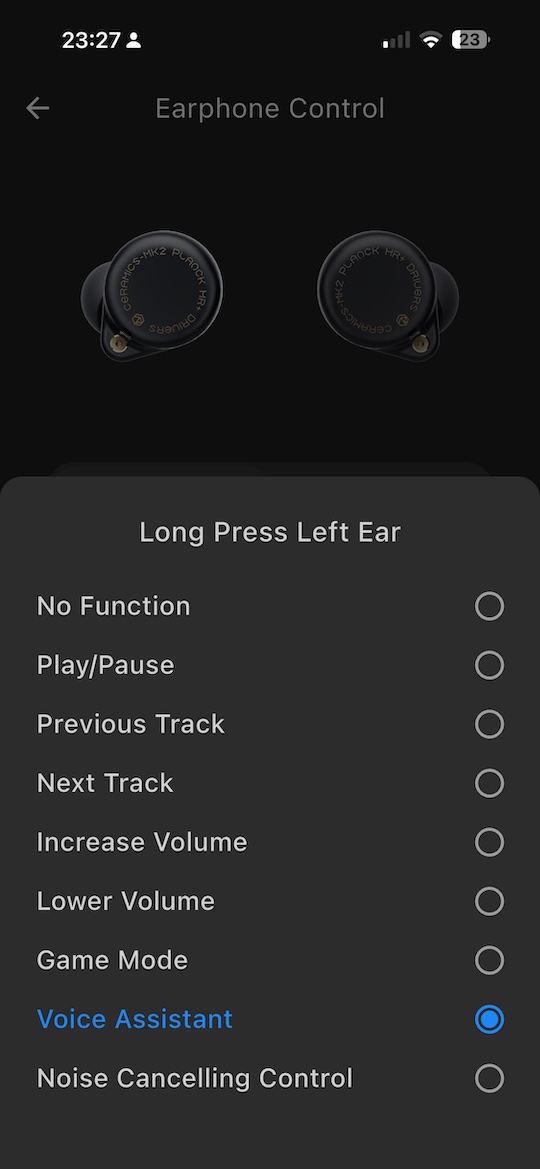 app touch control configuration