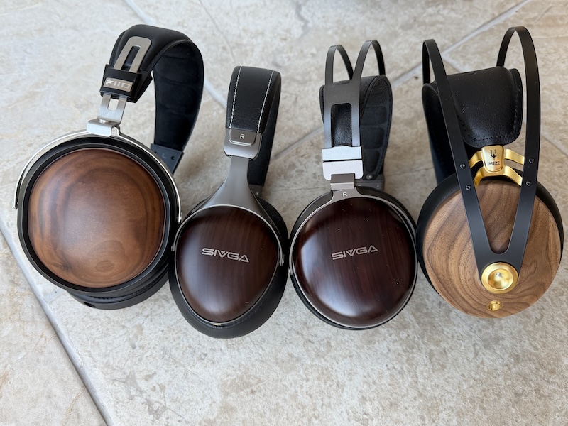 Physical comparison: Robin, FiiO FT1, Sivga Peng, Meze 99 Classics V2