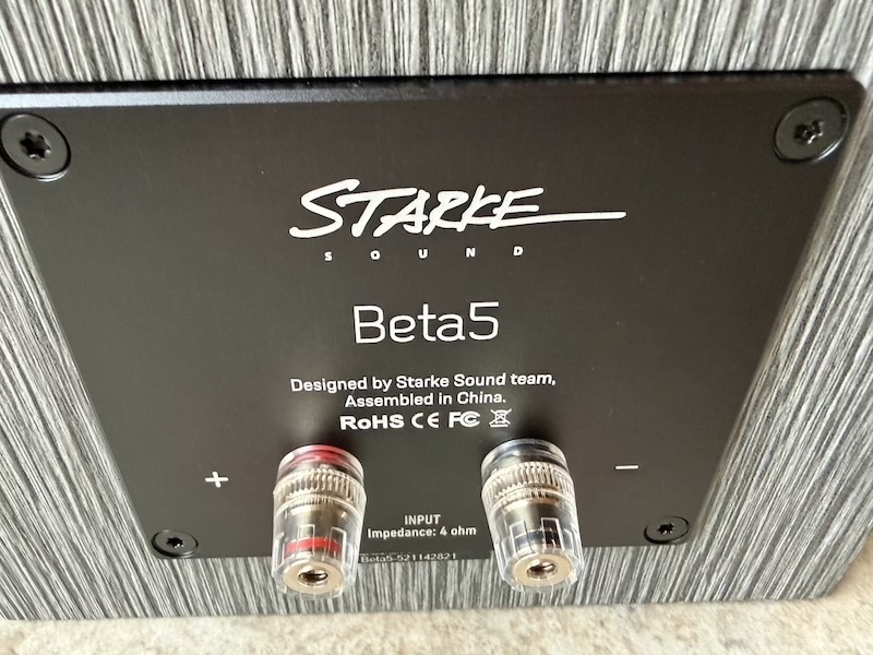 rear panel with binding posts visible