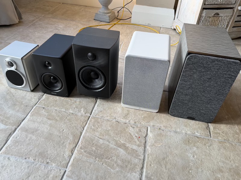 front-on size comparison with desktop speaker
