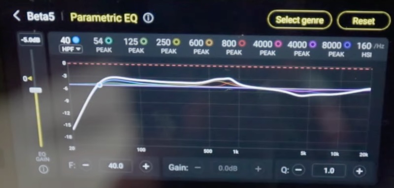 PEQ recommendation from Matt Coykendall&rsquo;s review — screenshot from the Eversolo integration