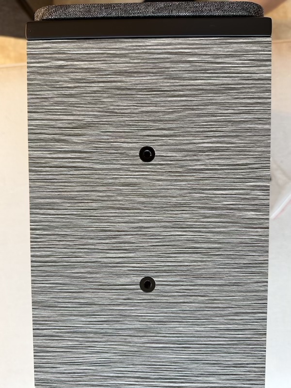 underside showing threaded stand mount holes