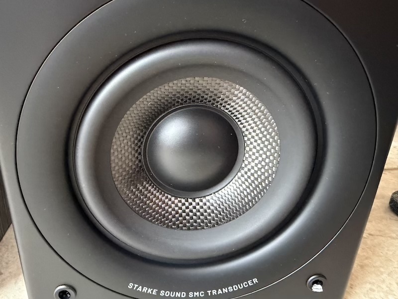 close-up of woofer