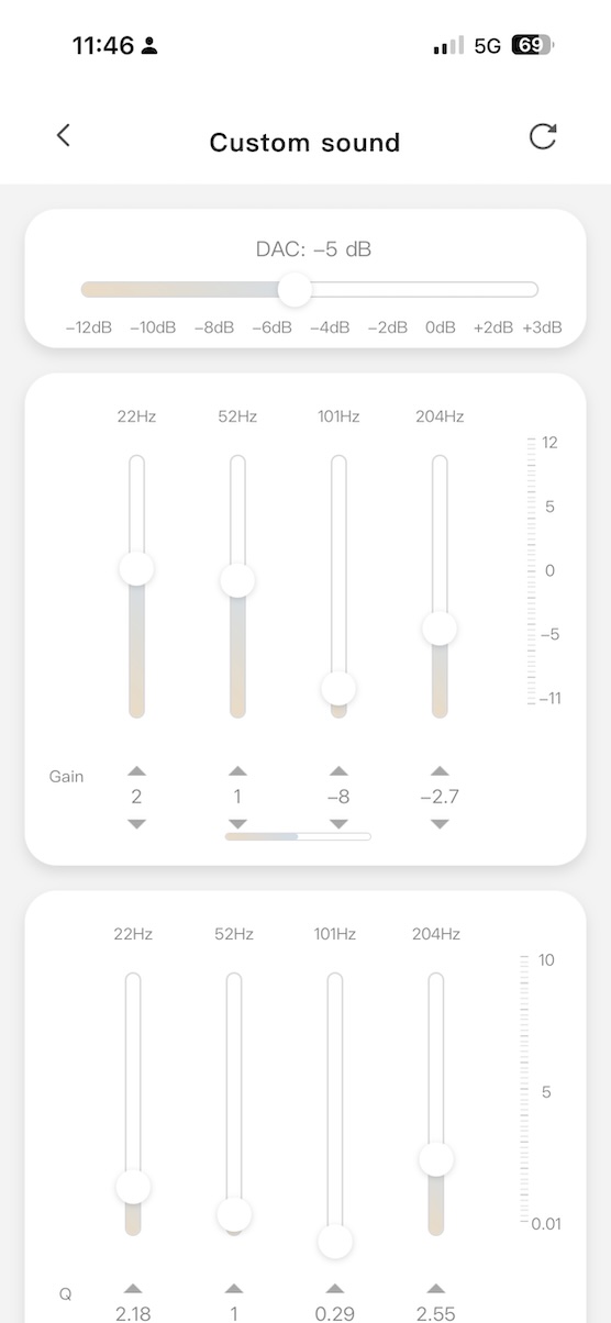 Tanchjim app custom PEQ editing