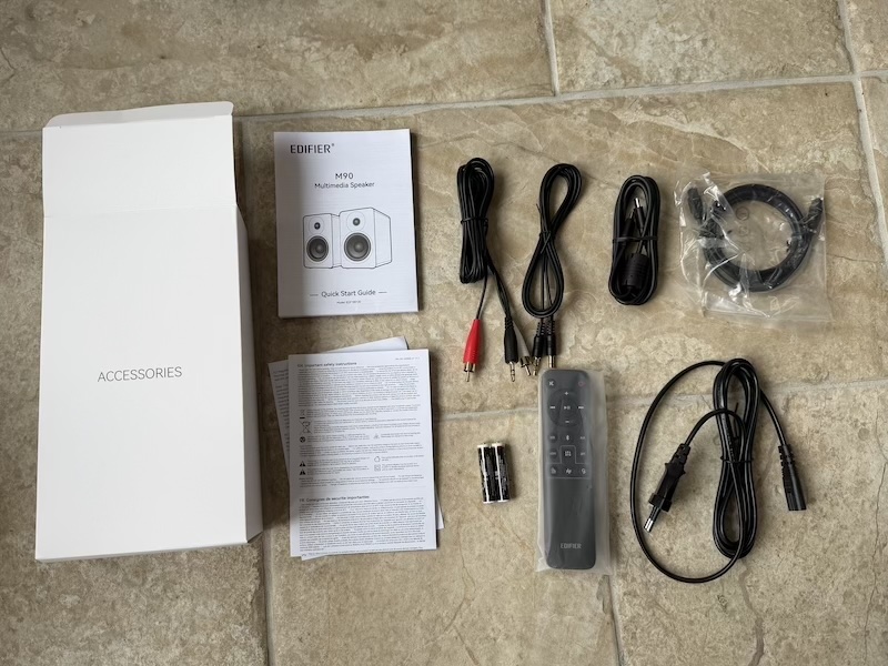 accessories box with remaining contents