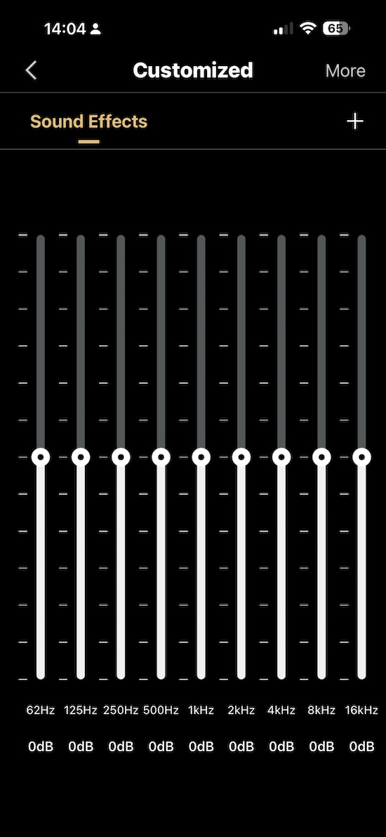 app flat EQ preset view