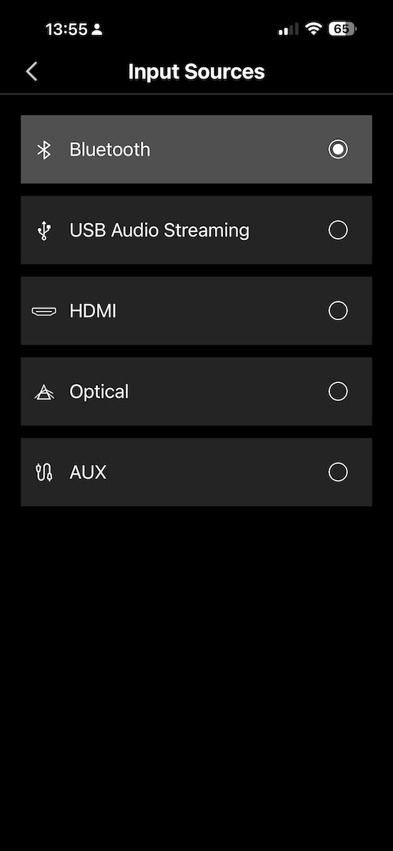 app input source switching screen