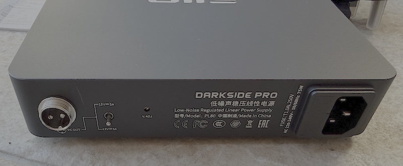 rear panel showing connections