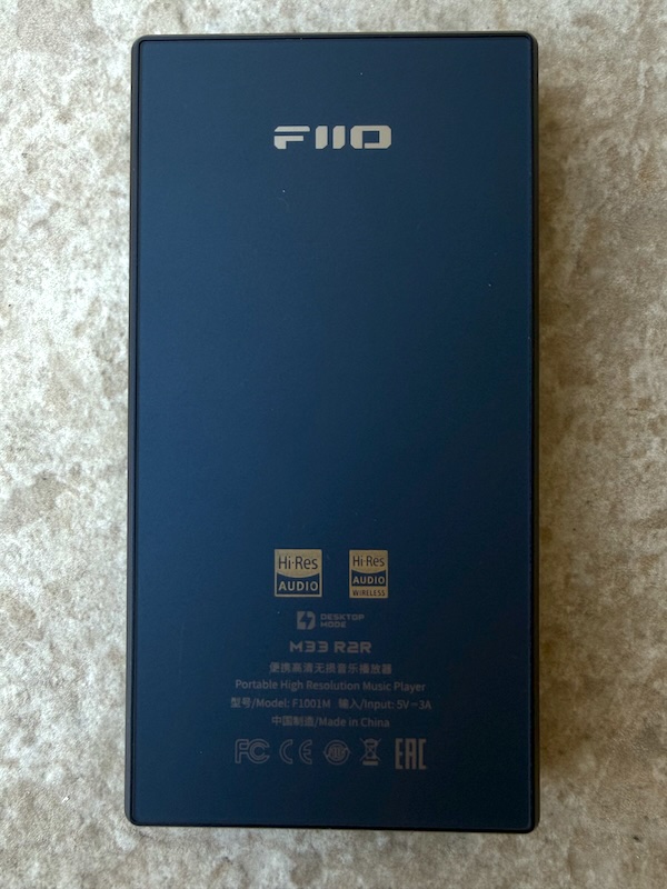 back panel — ag matte glass with the fiio r2r logo