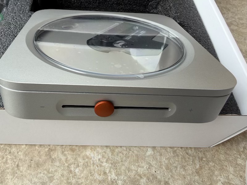 the sliding volume control — the most distinctive physical feature