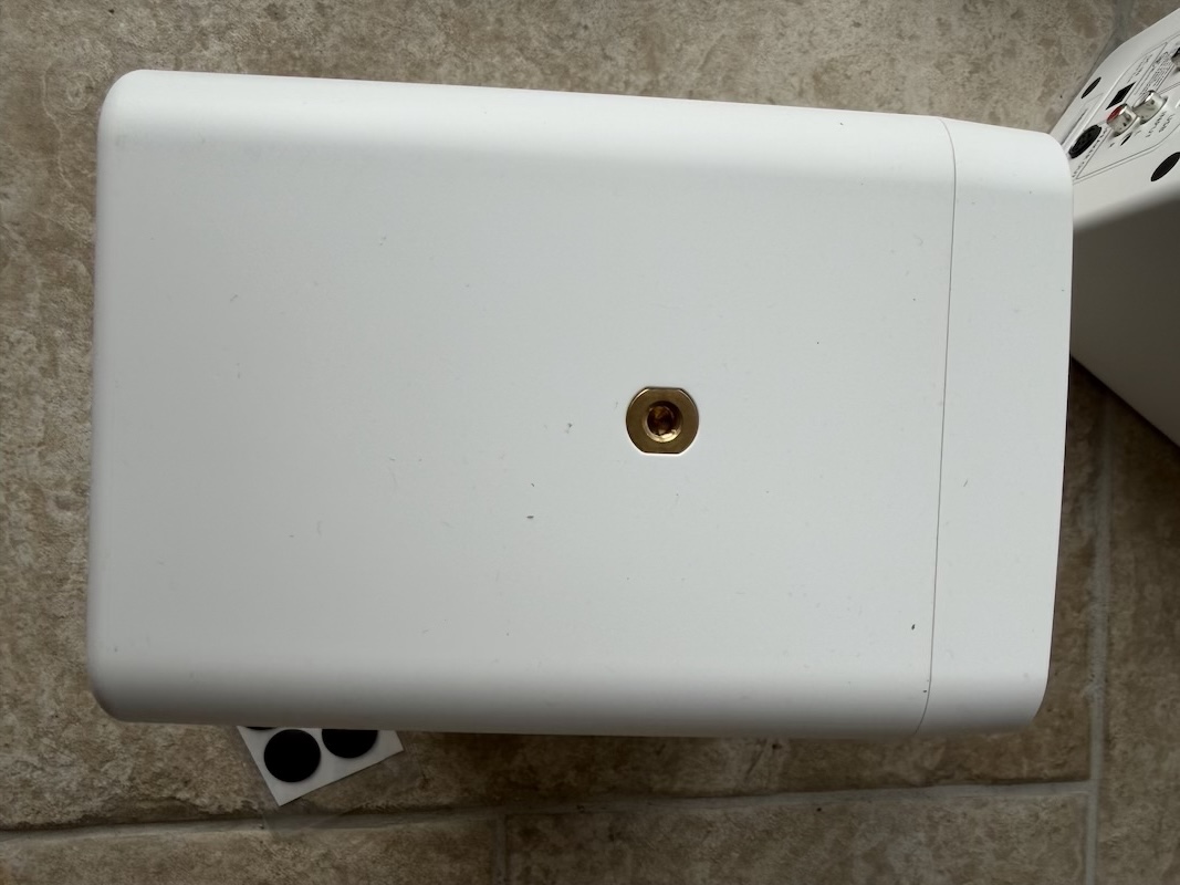 underside showing the threaded mounting hole