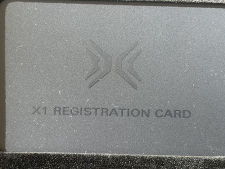 registration card with serial number for software activation