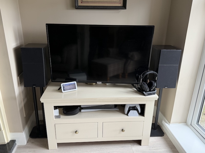 in the games room — a more casual listening environment