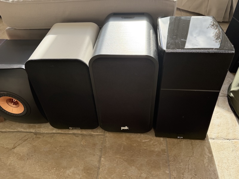 ultra evolution alongside the fosi audio sp601 and polk es20 — similar driver sizes, very different performance