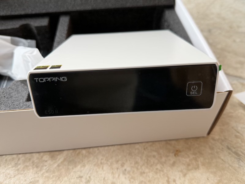 front panel with minimalist display and touch controls