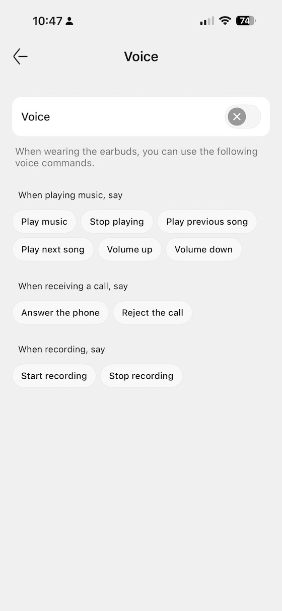 voice triggering for bluetooth commands including play and pause
