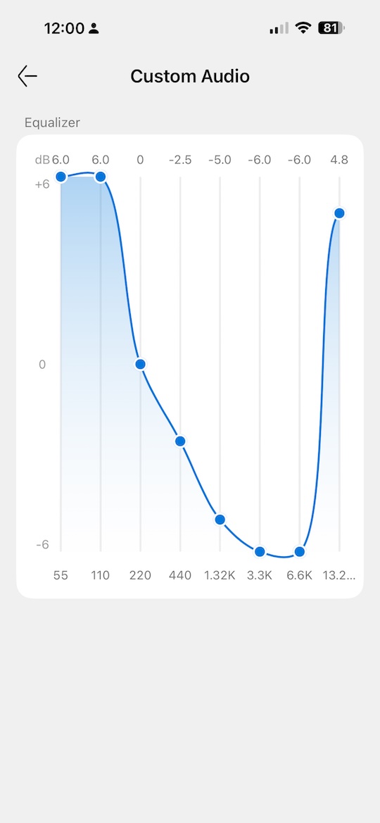 custom eq recommendation — reducing the treble peak and restoring some low-end balance