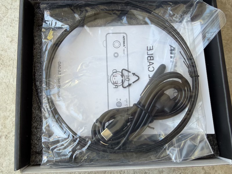 accessories visible in open box