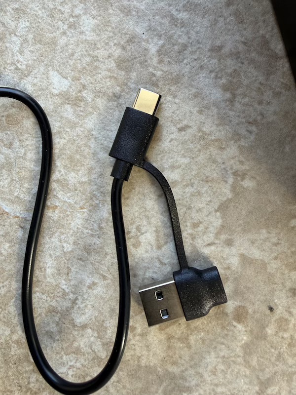 USB cable and adapter