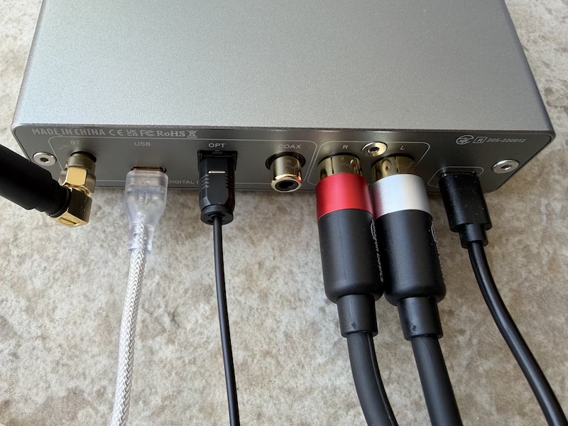 rear panel fully loaded (coax port free)
