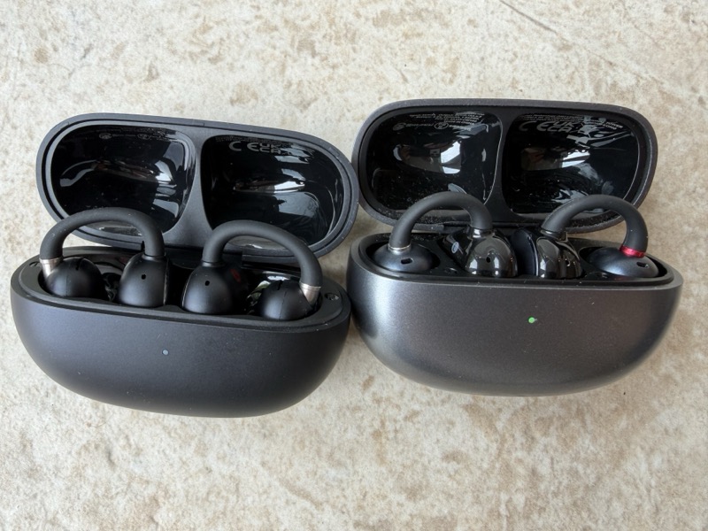 earbuds in charging case ready to use