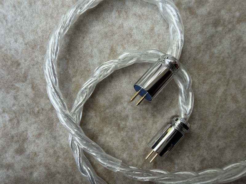 clear audio cable connectors detail