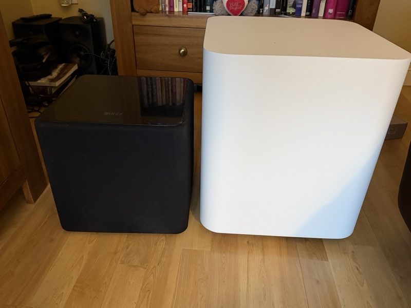 SW10 size vs KEF subwoofer