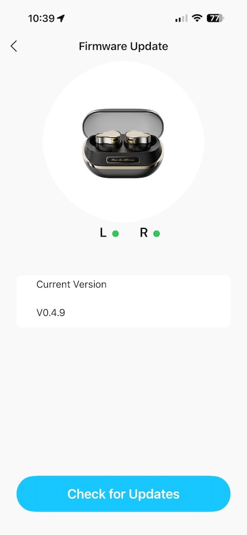 firmware update screen
