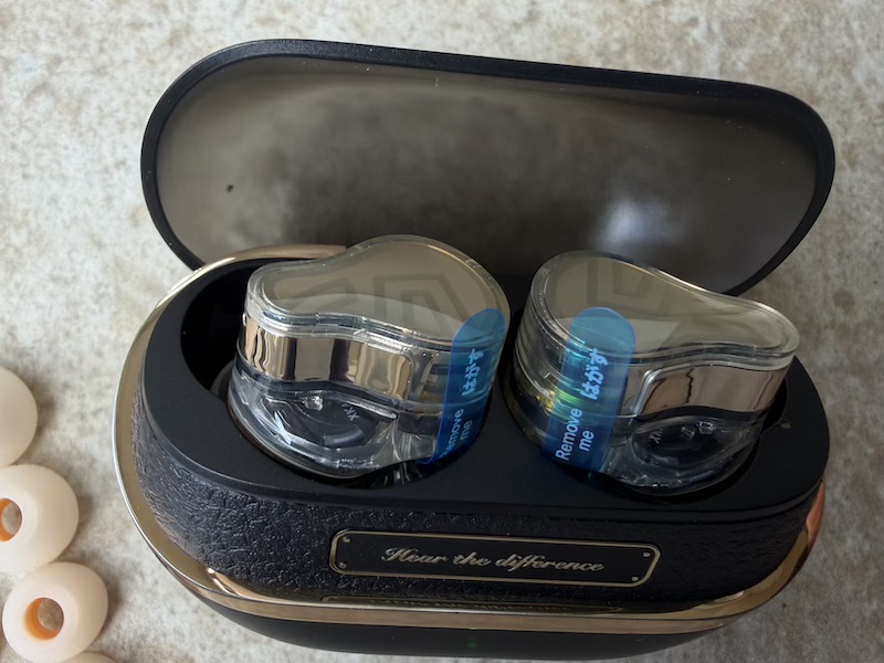 case open showing the H3 earbuds