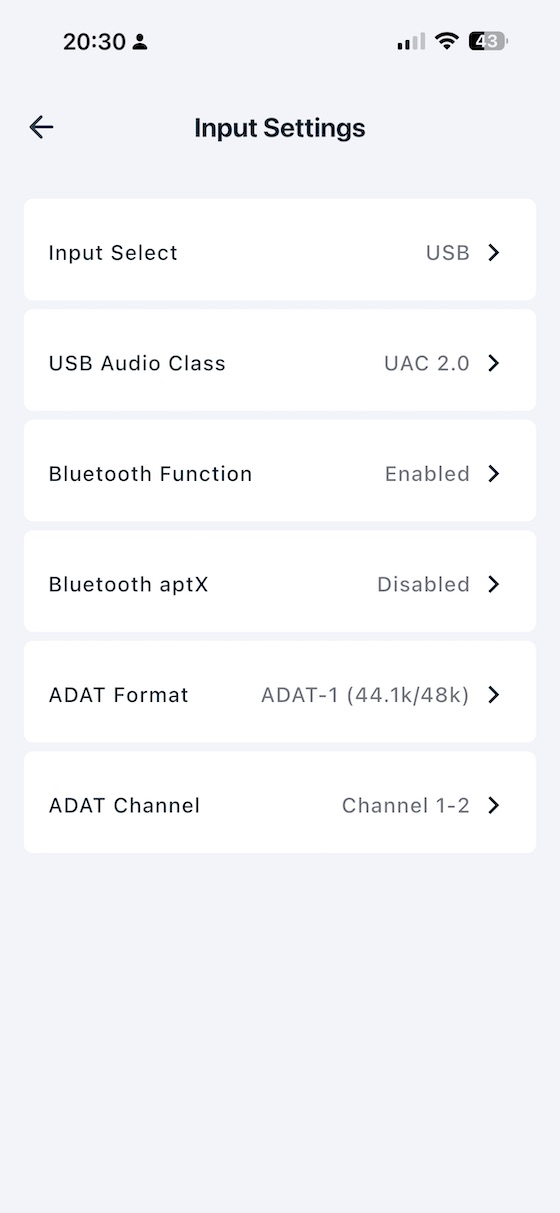 app input settings
