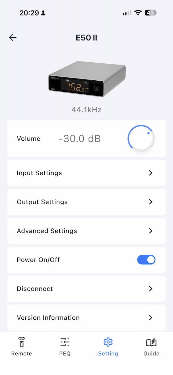 app settings screen