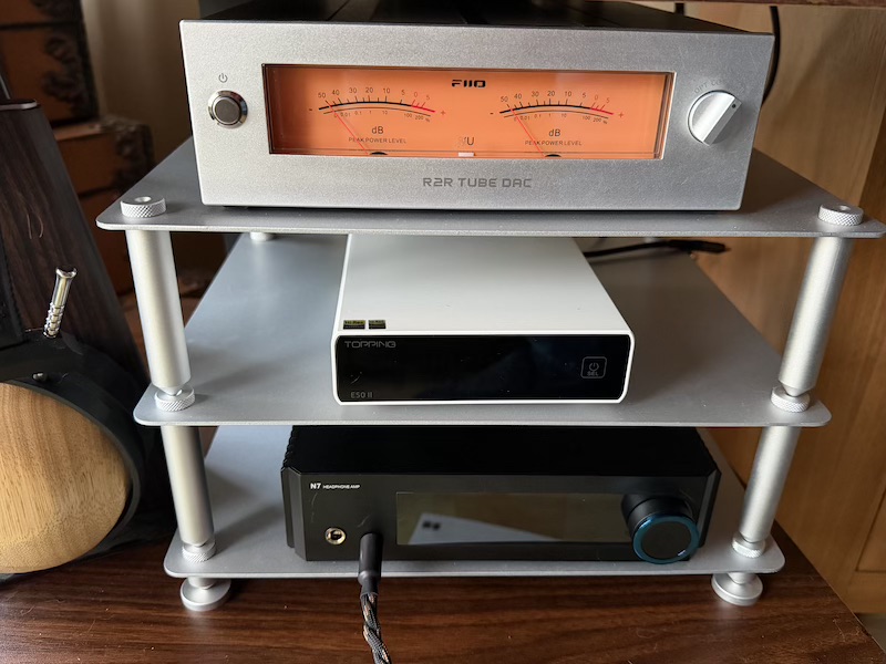 E50 II with the FiiO Warmer and Aune N7 — three very different approaches to the DAC question